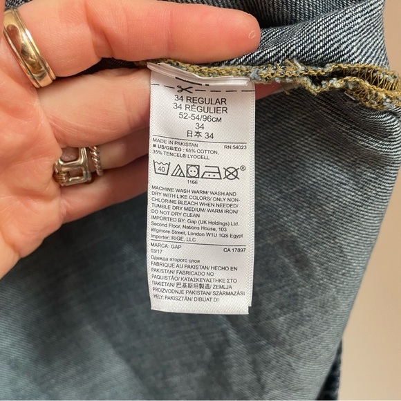 Classic GAP Y2K Denim Mini Skirt Waist Size 34 - Picture 6 of 6